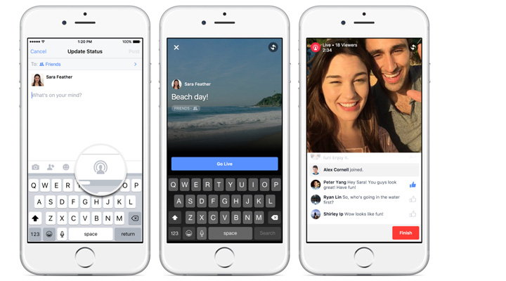 Facebook Live iPhone
