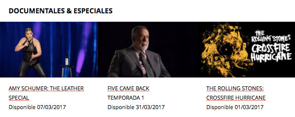 Documentales Marzo 2017 Netflix