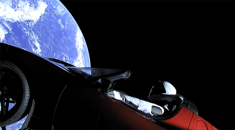 Starman Tesla Roadster espacio