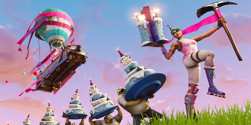 Fortnite pasteles aniversario