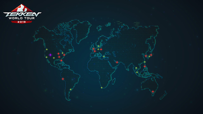 TEKKEN World Tour 2019 mapa