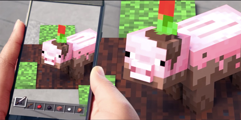 Minecraft realidad aumentada movil