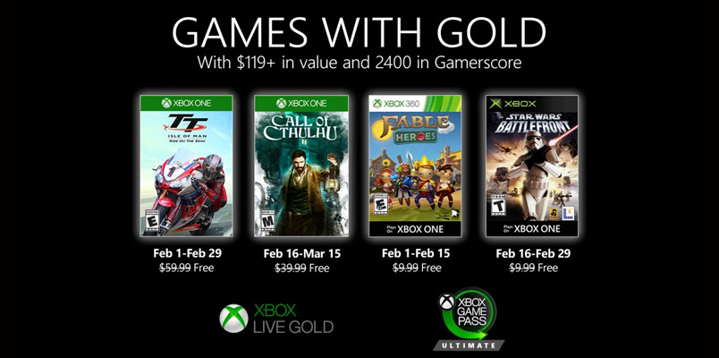 Games with Gold febrero 2020