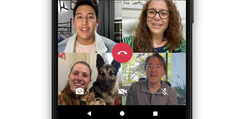 WhatsApp 8 familiares videollamada