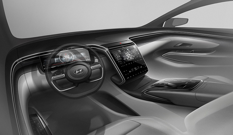 Hyundai Tucson 2021 teaser interior