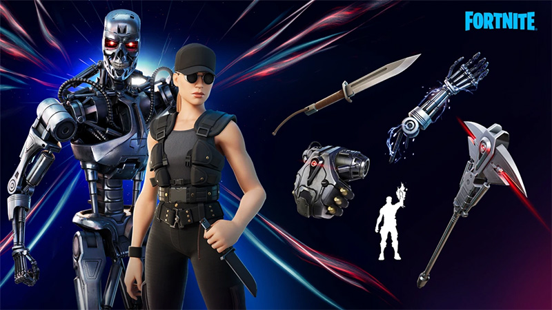 Sarah Connor T-800 Fortnite conjunto