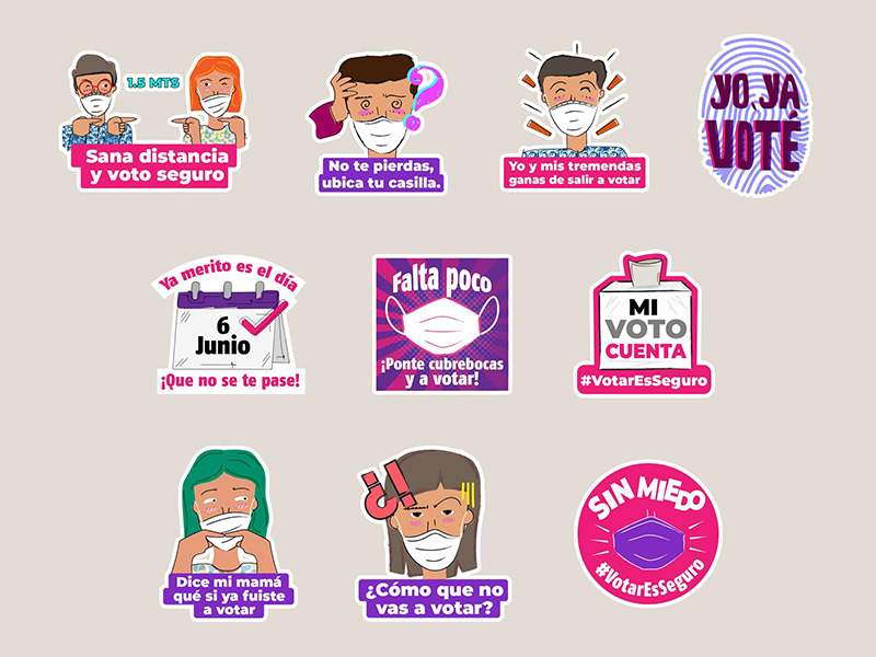 Stickers INE Elecciones 2021