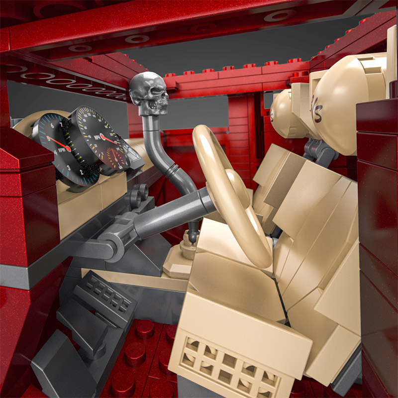 Hot Wheels y MEGA Bone Shaker interior