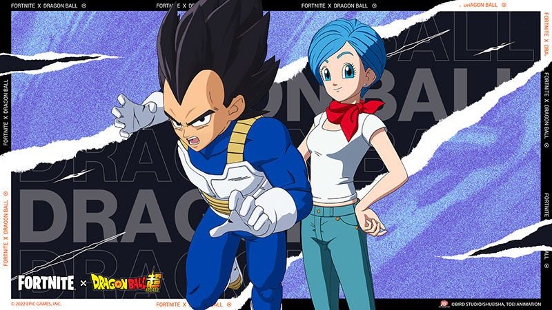 Fortnite x Dragon Ball llote Vegeta Bulma