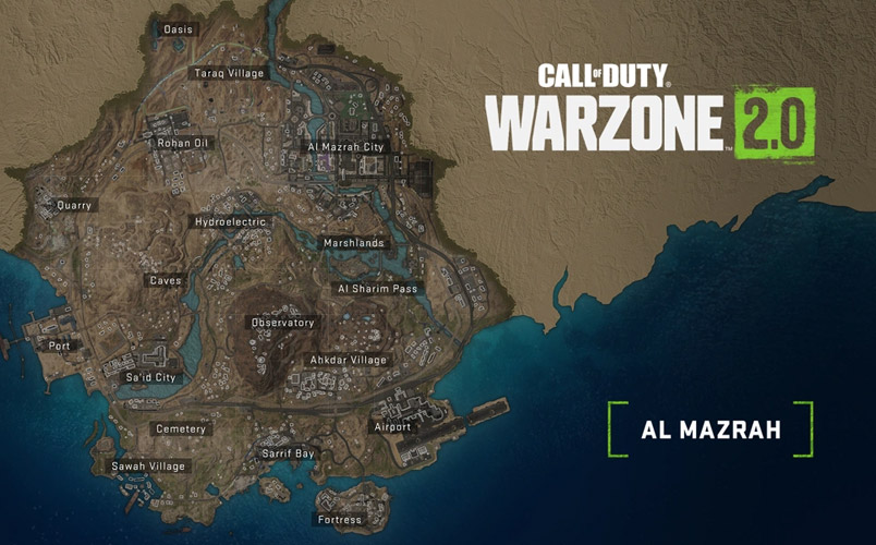 Al Mazrah el nuevo mapa que tendrás en Call of Duty Warzone 2.0