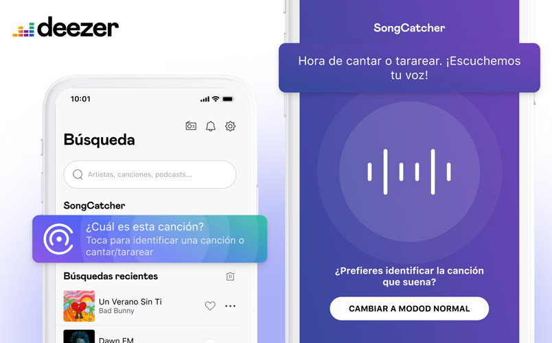 Deezer encuentra esa canción con solo tararear, cantar o silbar