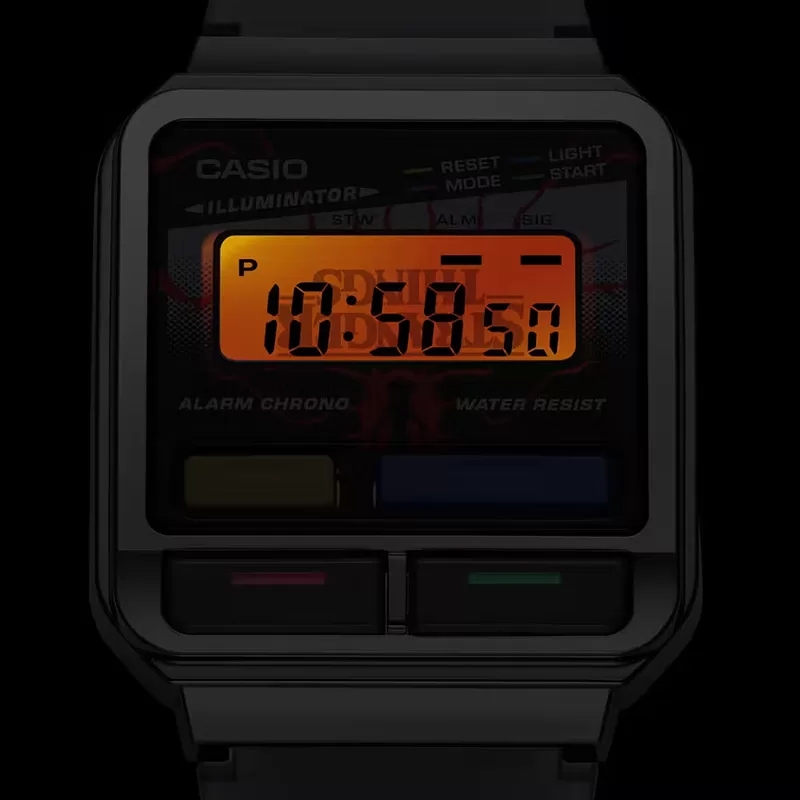 Casio x Stranger Things A120WEST Luz