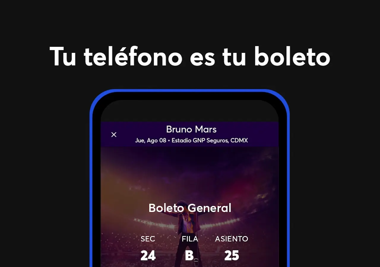 APP Ticketmaster Global telefono