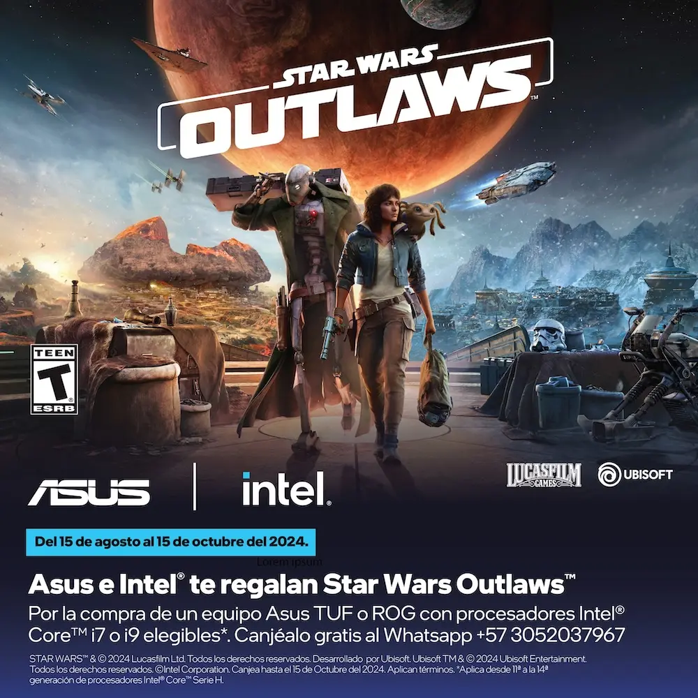 Star Wars Outlaws gratis con ASUS