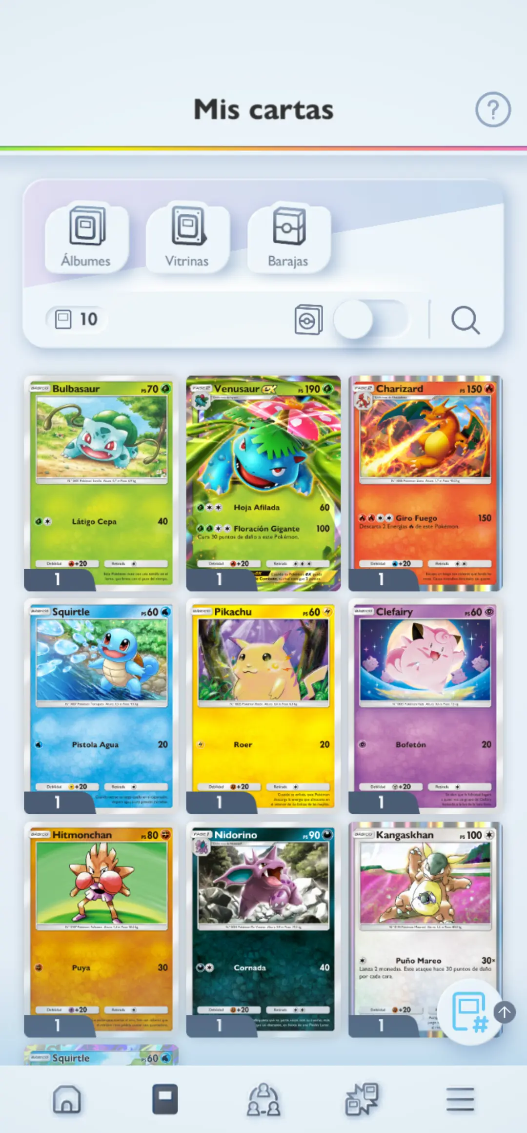 Pokémon Trading Card Game Pocket cartas