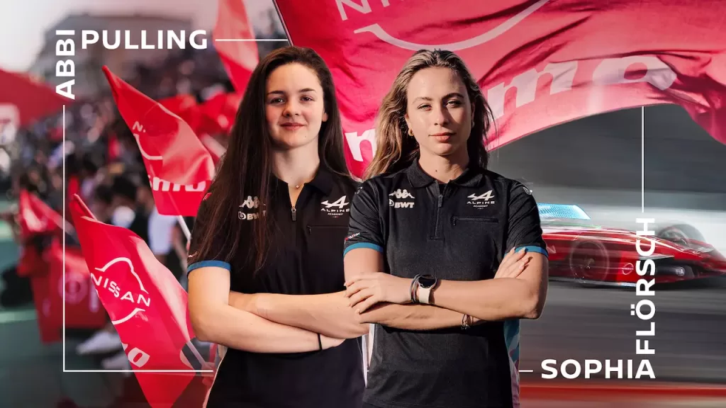 Sophia Flörsch y Abbi Pulling Valencia pruebas Formula E Team