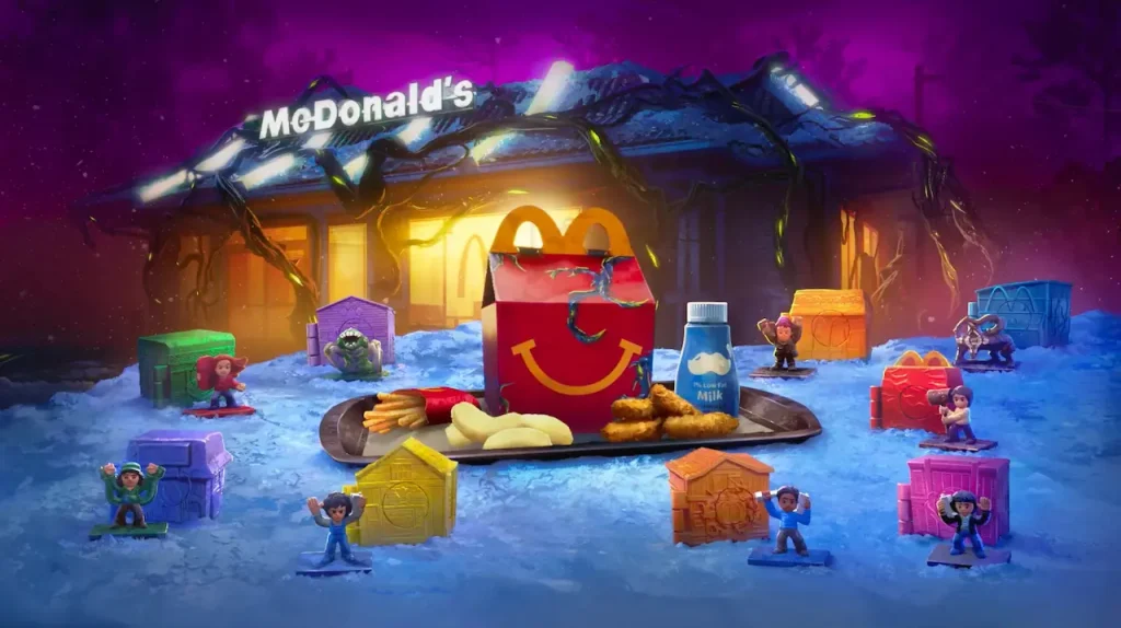 Cajita Feliz McDonalds de Stranger Things Tales From '85 muñecos