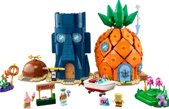LEGO Icons Bob Esponja Pantalones Cuadrados Fondo de Bikini