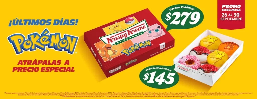 Krispy Kreme de Pokémon precio