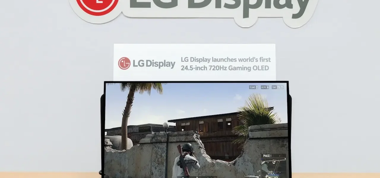 LG Display presenta el primer OLED para juegos de 24.5 pulgadas y 720 Hz