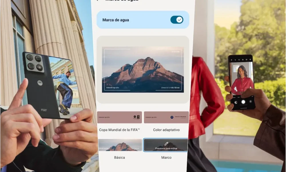 Las marcas de agua inteligentes de Motorola se adaptan a tus fotografías Marcas de agua inteligentes Motorola