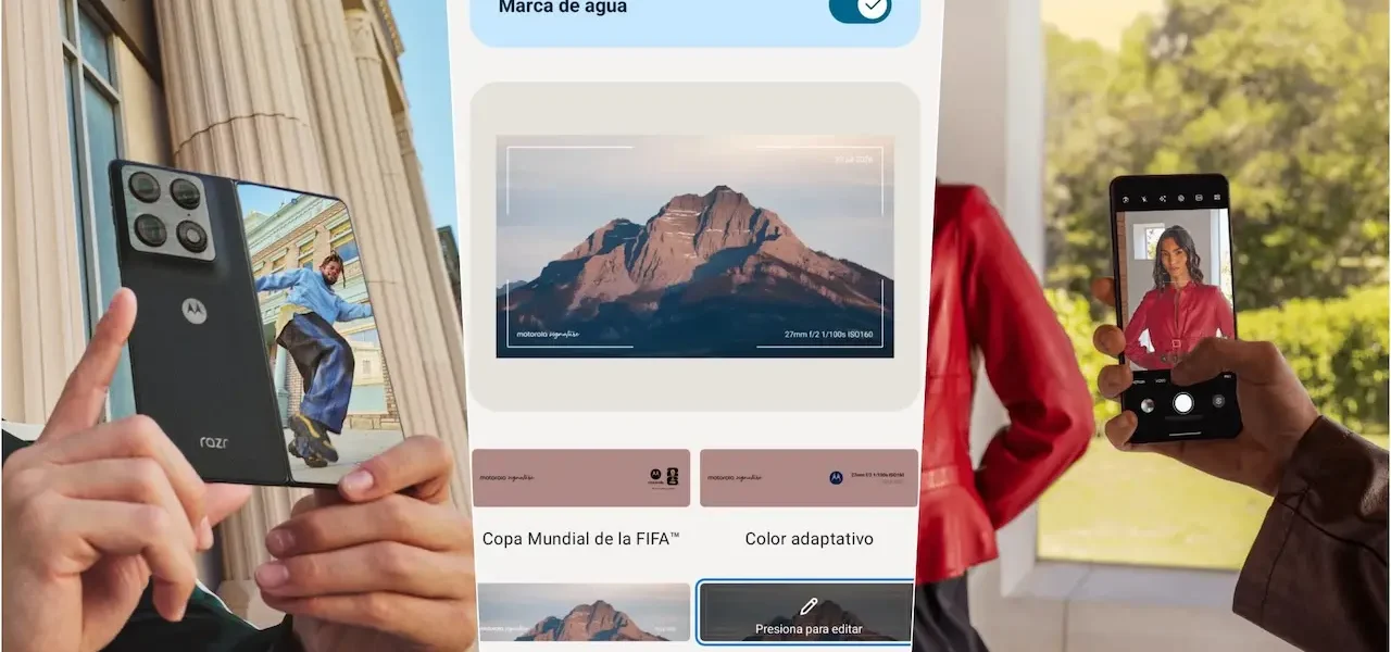 Las marcas de agua inteligentes de Motorola se adaptan a tus fotografías Marcas de agua inteligentes Motorola