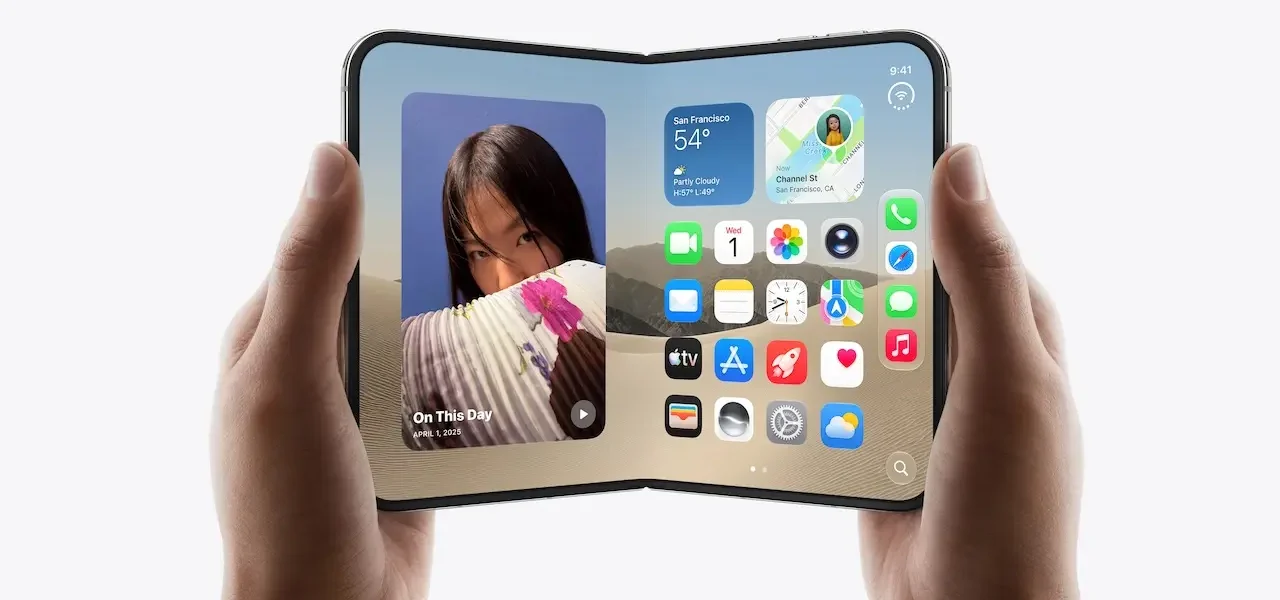 Apple presenta iPhone Duo el primer iPhone plegable con una gran pantalla iPhone Duo