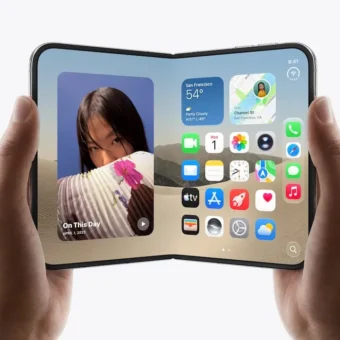 Apple presenta iPhone Duo el primer iPhone plegable con una gran pantalla iPhone Duo